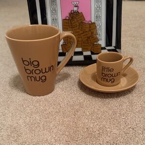 Bloomingdale’s Big and Little Brown Mug Set